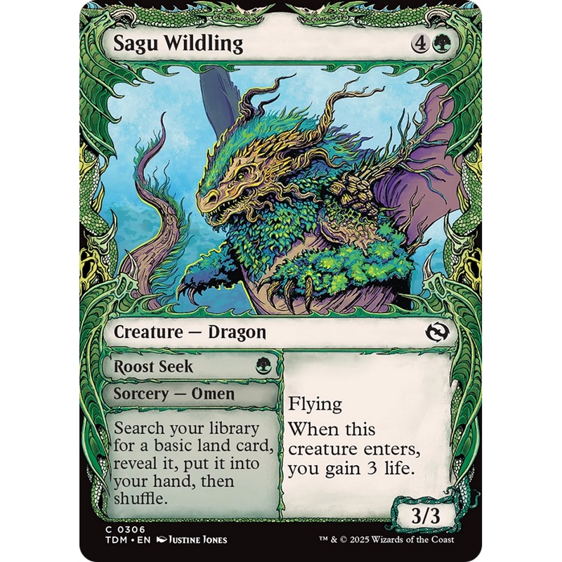 Sagu Wildling // Roost Seek (TDM-306) - Tarkir: Dragonstorm: (Showcase) Foil