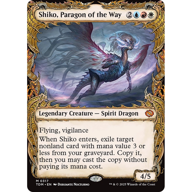 Shiko, Paragon of the Way (TDM-317) - Tarkir: Dragonstorm: (Showcase)