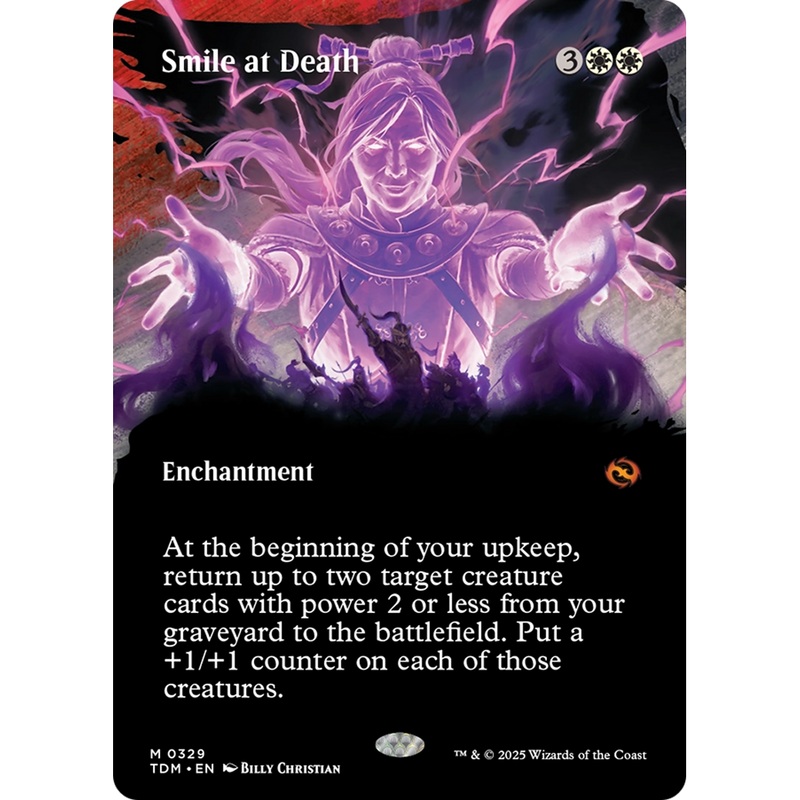 Smile at Death (TDM-329) - Tarkir: Dragonstorm: (Showcase, enchantment) (Borderless)