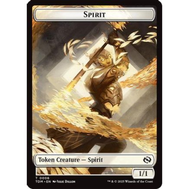 Spirit (0006) // Spirit (0007) Double-Sided Token (TDM-6 // 7) - Tarkir: Dragonstorm Foil