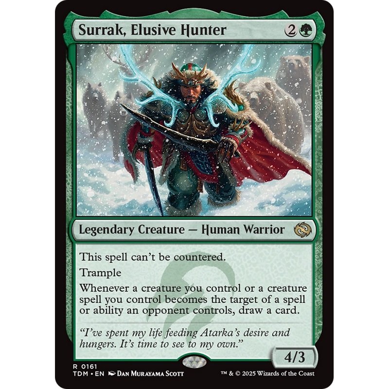 Surrak, Elusive Hunter (TDM-161) - Tarkir: Dragonstorm Foil