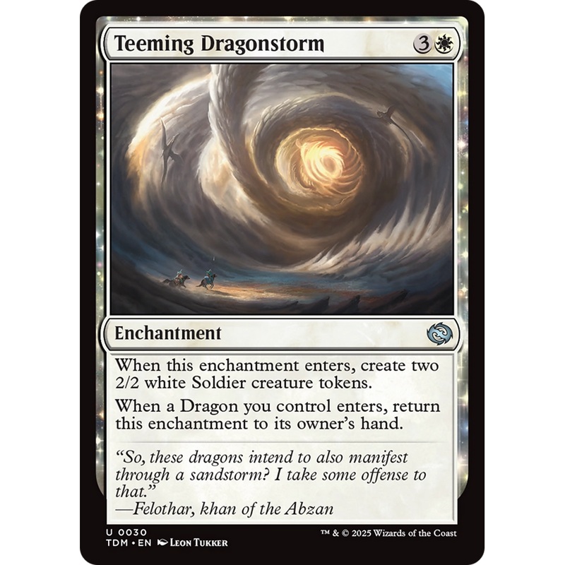 Teeming Dragonstorm (TDM-030) - Tarkir: Dragonstorm: (enchantment) Foil