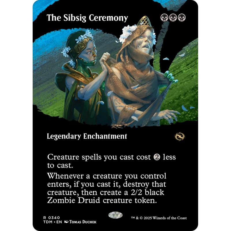 The Sibsig Ceremony (TDM-340) - Tarkir: Dragonstorm: (Showcase, enchantment) (Borderless)
