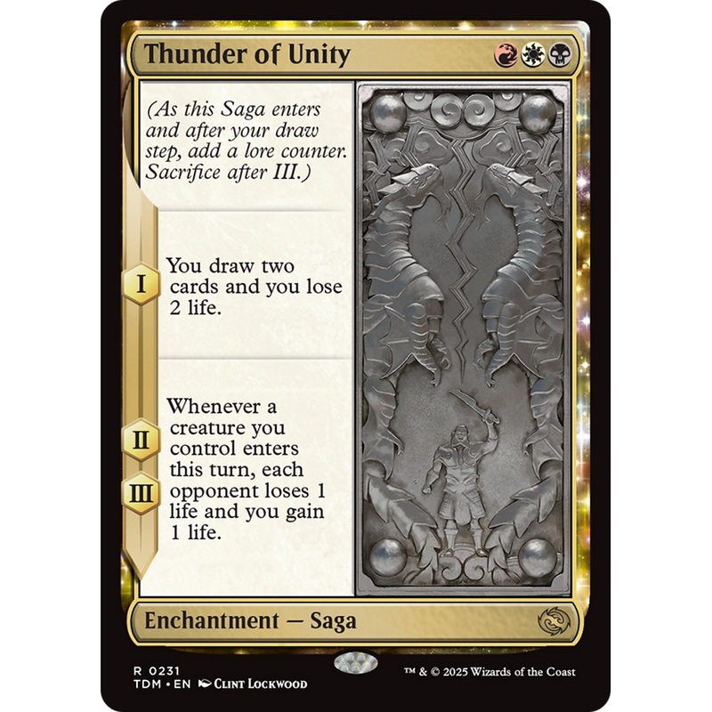 Thunder of Unity (TDM-231) - Tarkir: Dragonstorm: (enchantment) Foil