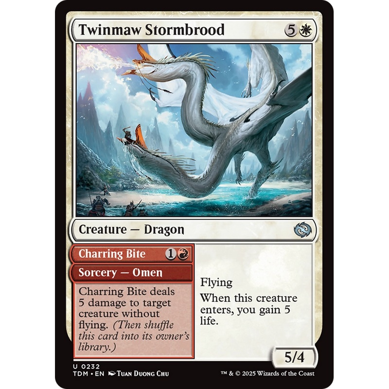 Twinmaw Stormbrood // Charring Bite (TDM-232) - Tarkir: Dragonstorm Foil