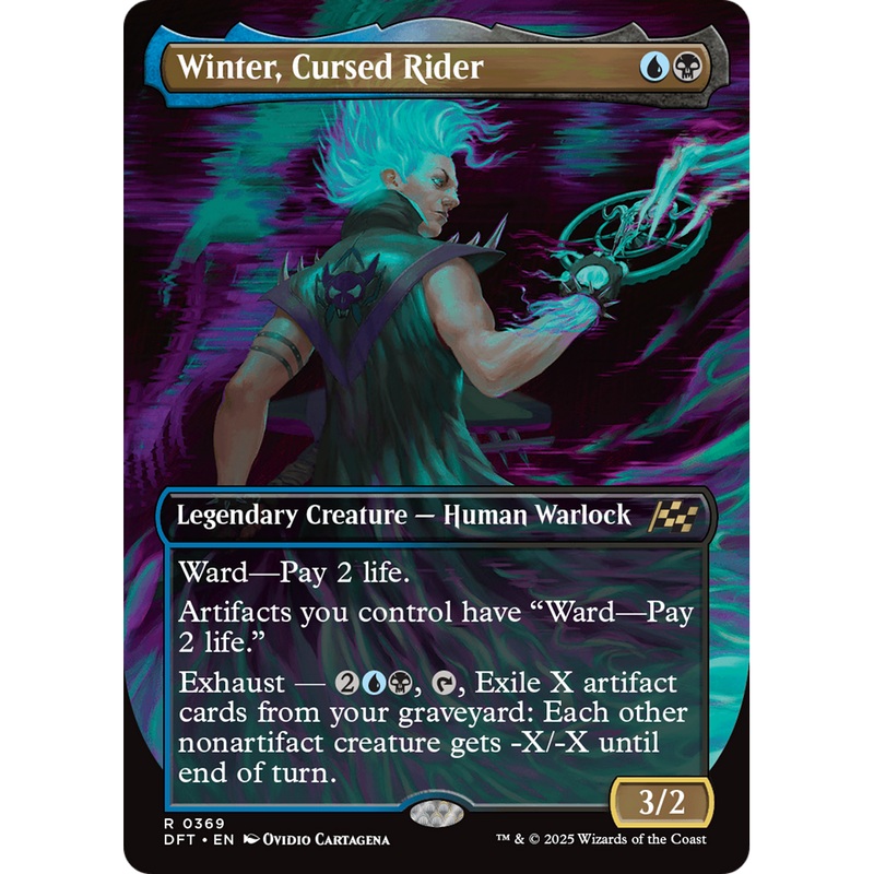 Winter, Cursed Rider (DFT-369) - Aetherdrift (Borderless) Foil
