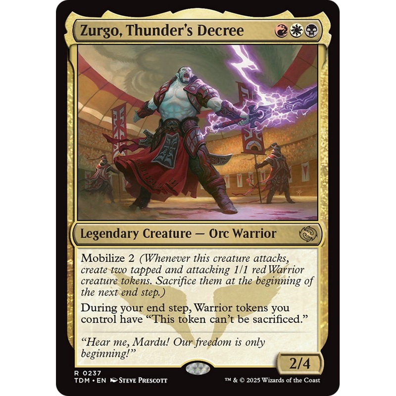 Zurgo, Thunder's Decree (TDM-237) - Tarkir: Dragonstorm Foil
