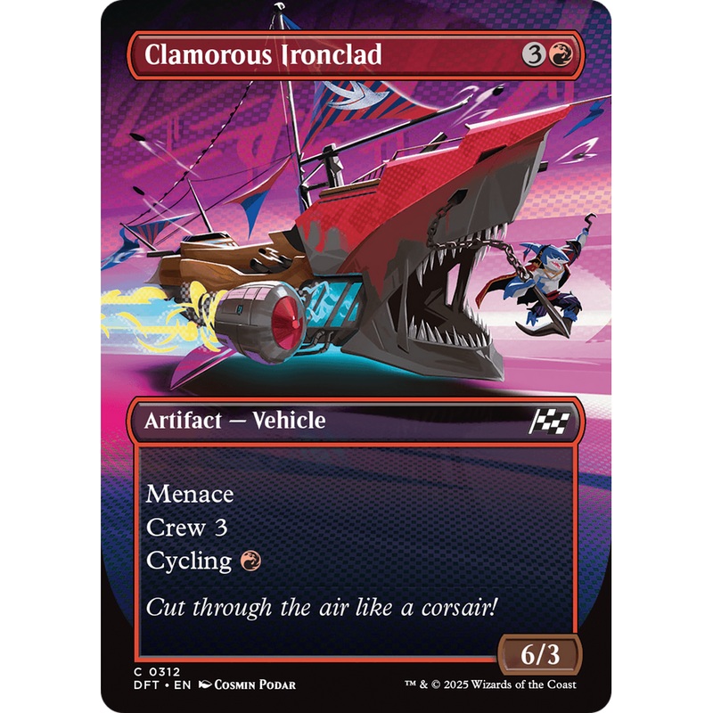 Clamorous Ironclad (DFT-312) - Aetherdrift (Borderless) Foil