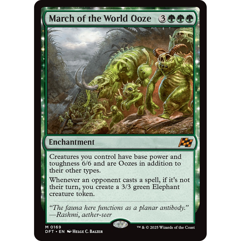 March of the World Ooze (DFT-169) - Aetherdrift: (enchantment) Foil
