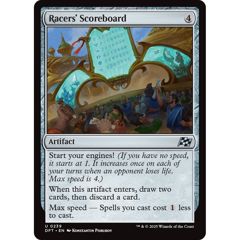 Racers' Scoreboard (DFT-239) - Aetherdrift Foil