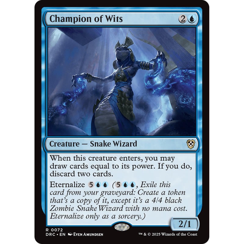 Champion of Wits (DRC-072) - Commander: Aetherdrift Foil