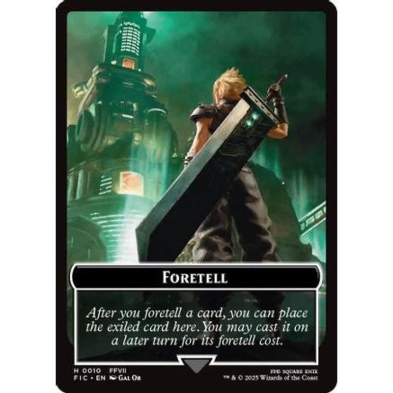 Foretell // Treasure Double-Sided Token (Surge Foil) (FIC-10 // 36) - Commander: FINAL FANTASY Foil