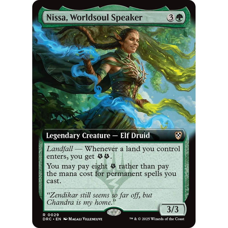 Nissa, Worldsoul Speaker (DRC-029) - Commander: Aetherdrift: (Extended Art)