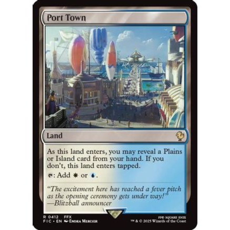 Port Town (Surge Foil) (FIC-412) - Commander: FINAL FANTASY Foil