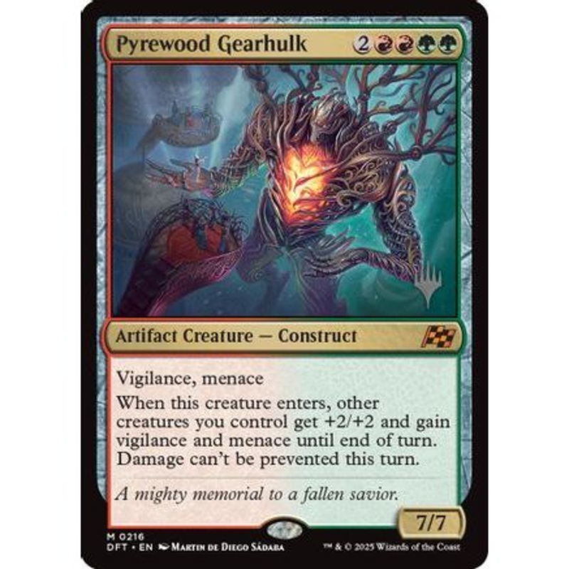 Pyrewood Gearhulk (PPDFT-216) - Promo Pack: Aetherdrift Foil