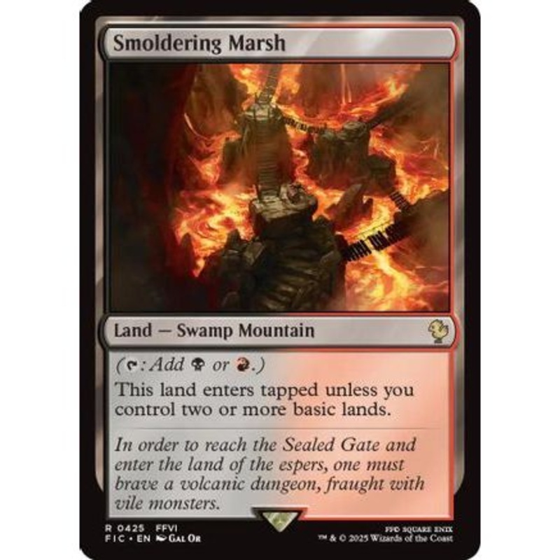 Smoldering Marsh (Surge Foil) (FIC-425) - Commander: FINAL FANTASY Foil