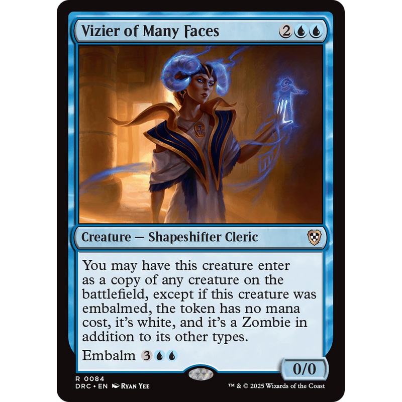 Vizier of Many Faces (DRC-084) - Commander: Aetherdrift Foil
