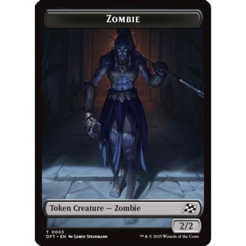 Zombie (0003) // Pilot Double-Sided Token (DFT-3 // 1) - Aetherdrift Foil
