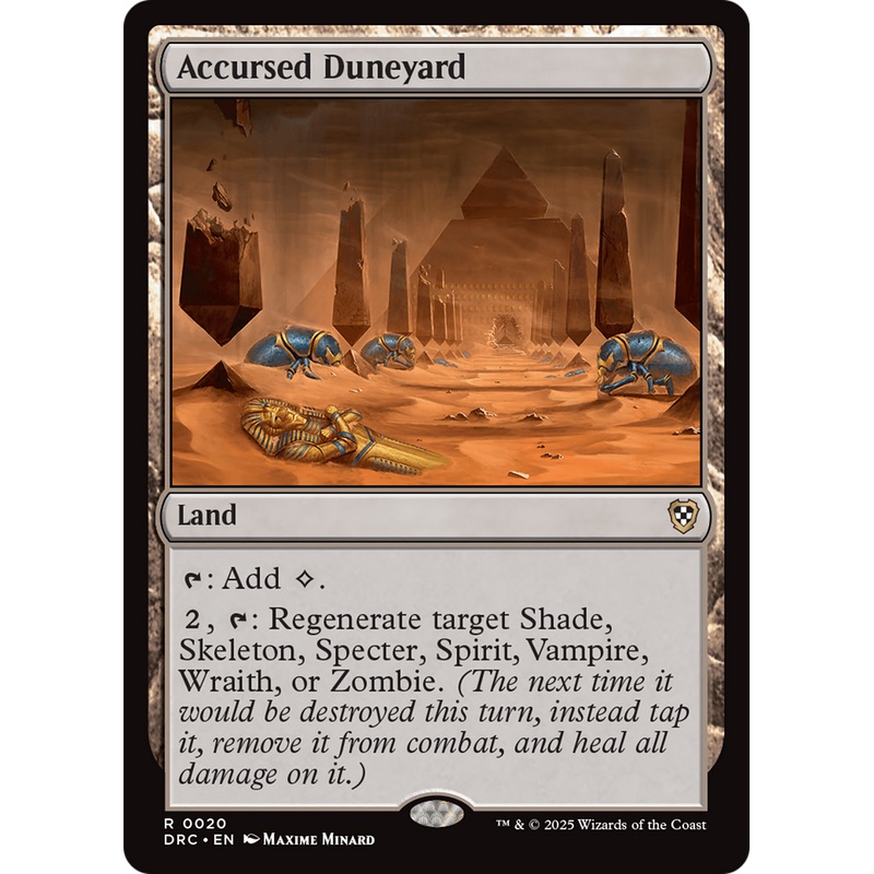 Accursed Duneyard (DRC-020) - Commander: Aetherdrift Foil