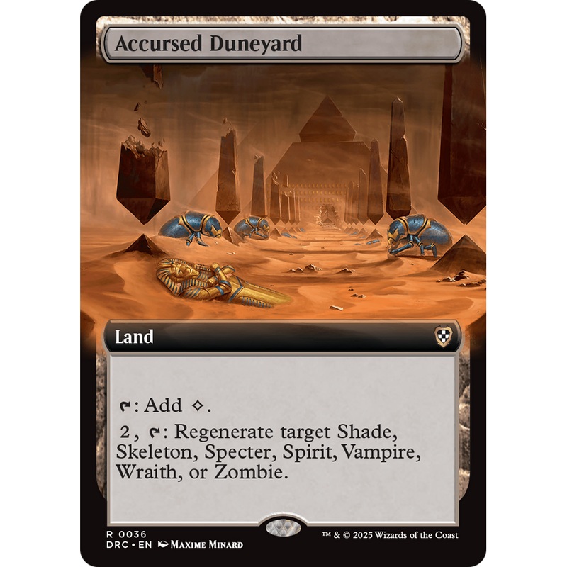 Accursed Duneyard (DRC-036) - Commander: Aetherdrift: (Extended Art)