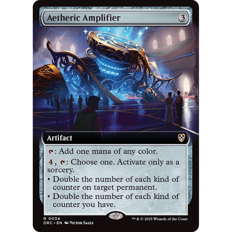 Aetheric Amplifier (DRC-034) - Commander: Aetherdrift: (Extended Art) Foil