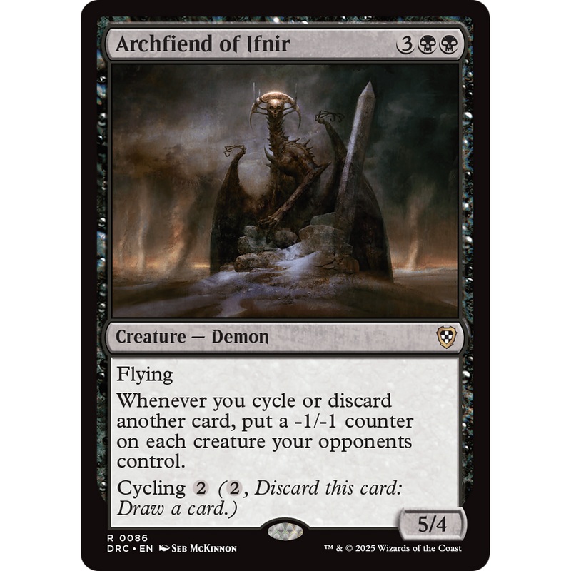 Archfiend of Ifnir (DRC-086) - Commander: Aetherdrift Foil