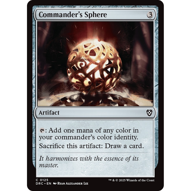 Commander's Sphere (DRC-125) - Commander: Aetherdrift Foil