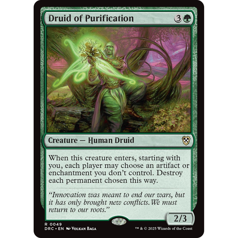 Druid of Purification (DRC-049) - Commander: Aetherdrift