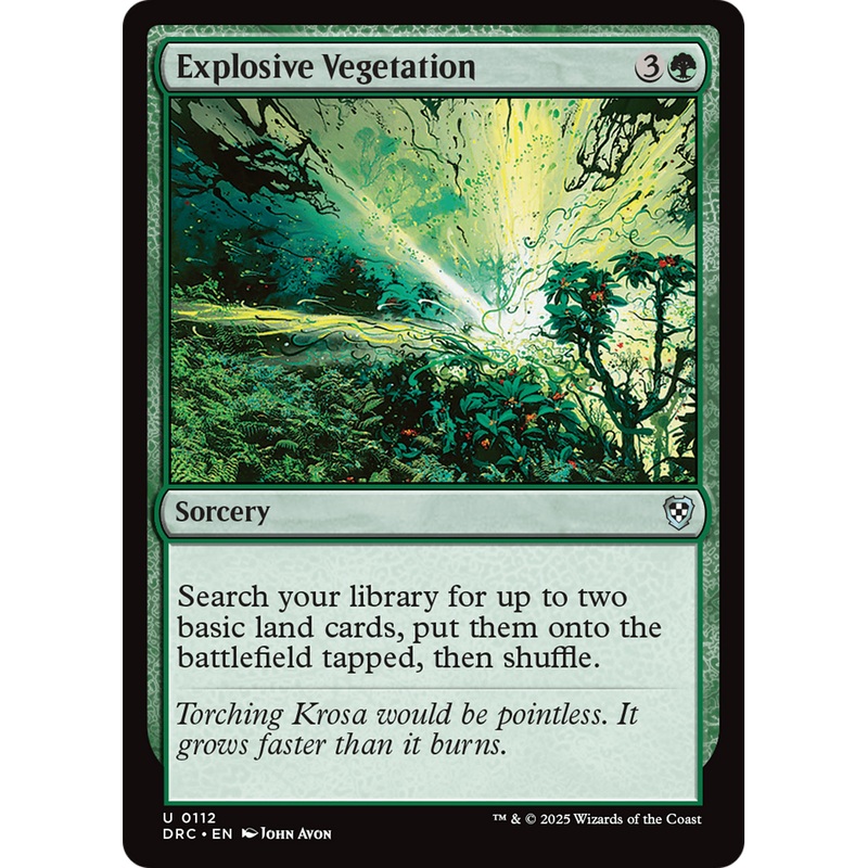 Explosive Vegetation (DRC-112) - Commander: Aetherdrift Foil