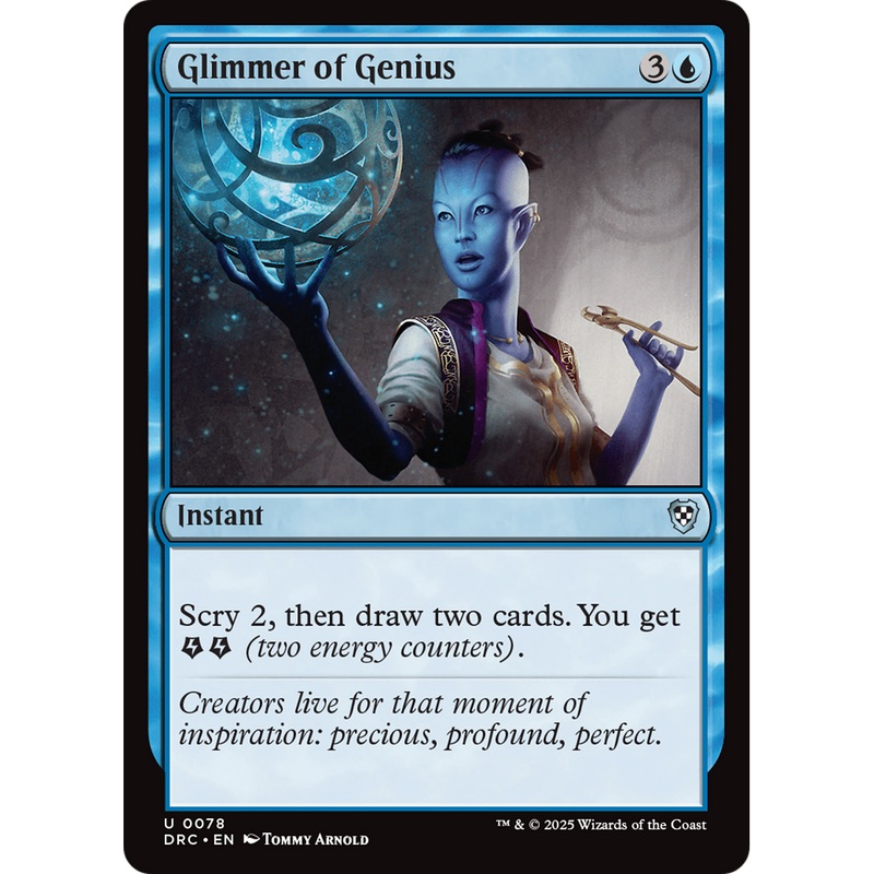 Glimmer of Genius (DRC-078) - Commander: Aetherdrift Foil