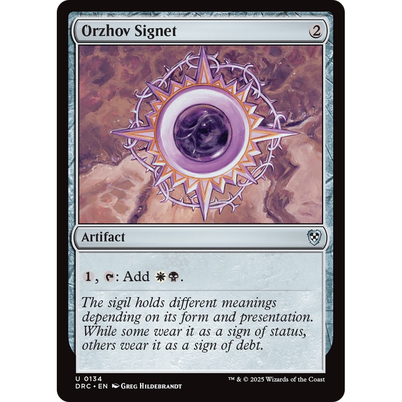 Orzhov Signet (DRC-134) - Commander: Aetherdrift