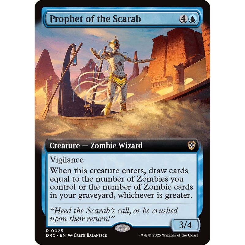 Prophet of the Scarab (DRC-025) - Commander: Aetherdrift: (Extended Art)