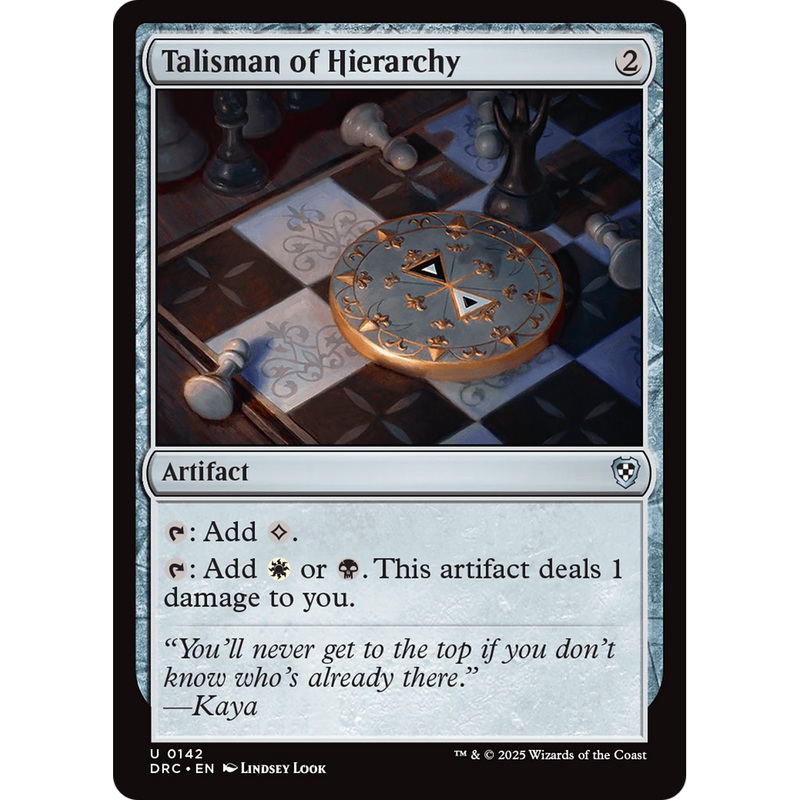 Talisman of Hierarchy (DRC-142) - Commander: Aetherdrift