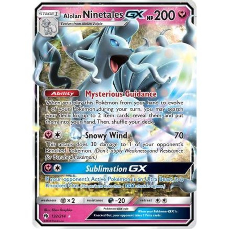 Alolan Ninetales GX 132/214 - SM  Lost Thunder Holofoil