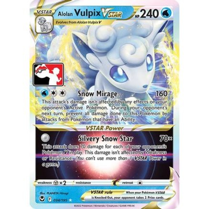 Alolan Vulpix VSTAR 34 - Prize Pack Series Cards Holofoil