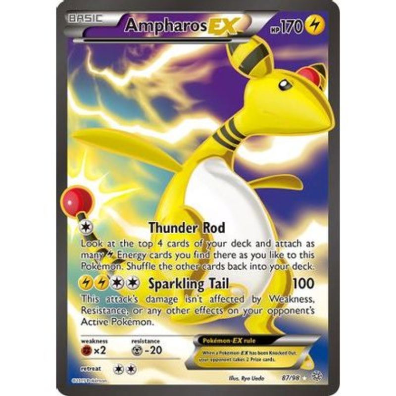 Ampharos EX (87 Full Art) 87/98 - XY  Ancient Origins Holofoil