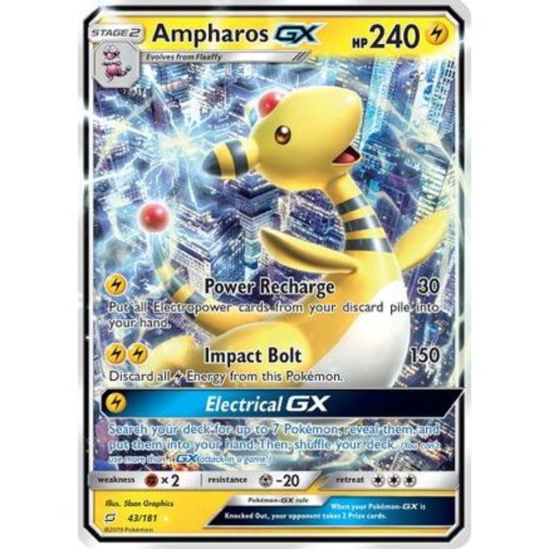 Ampharos GX 43/181 - SM  Team Up Holofoil