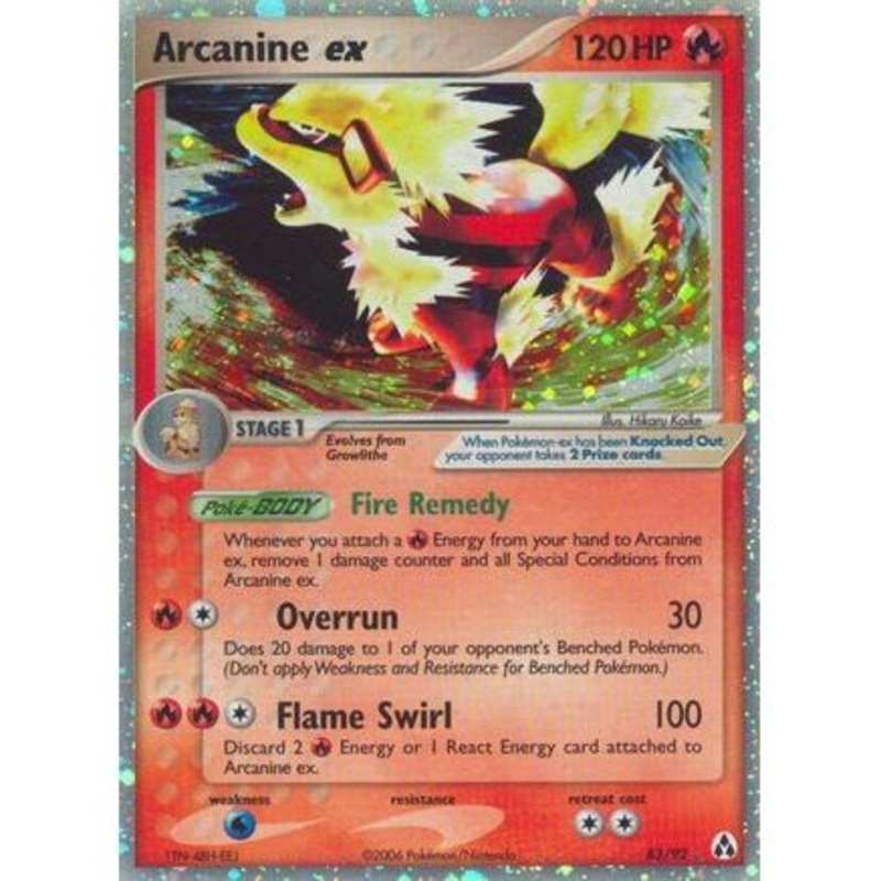Arcanine ex 83/92 - Legend Maker Holofoil
