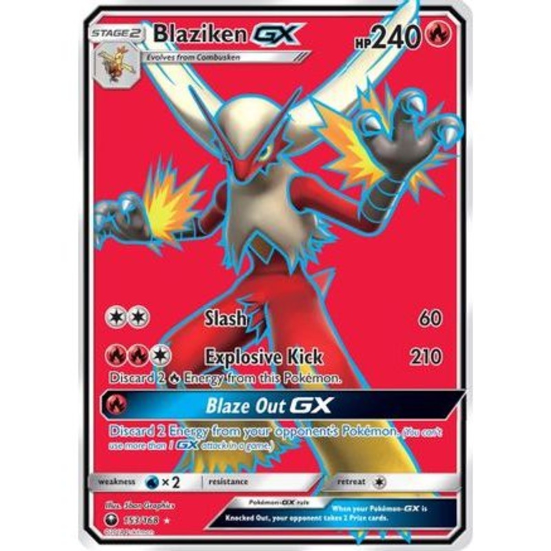 Blaziken GX (Full Art) 153/168 - SM  Celestial Storm Holofoil