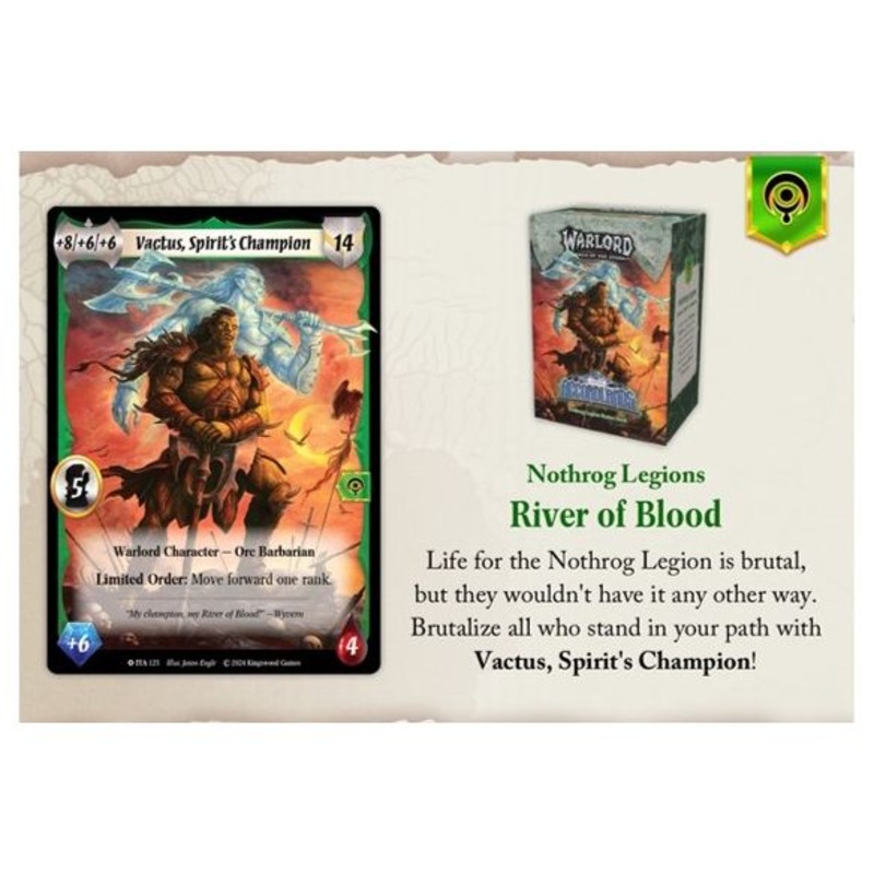 Warlord: Saga of the Storm TCG - Into the Accordlands: Nothrog Legions Starter Deck (Pre-Order Expected Release 03/31/2025)