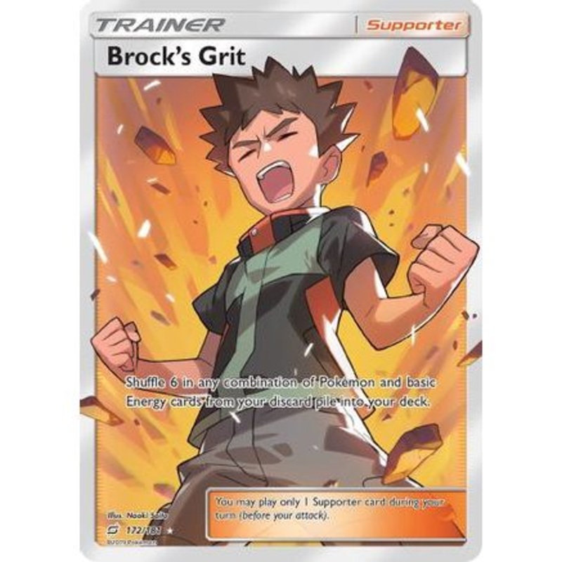 Brock's Grit (Full Art) 172/181 - SM  Team Up Holofoil