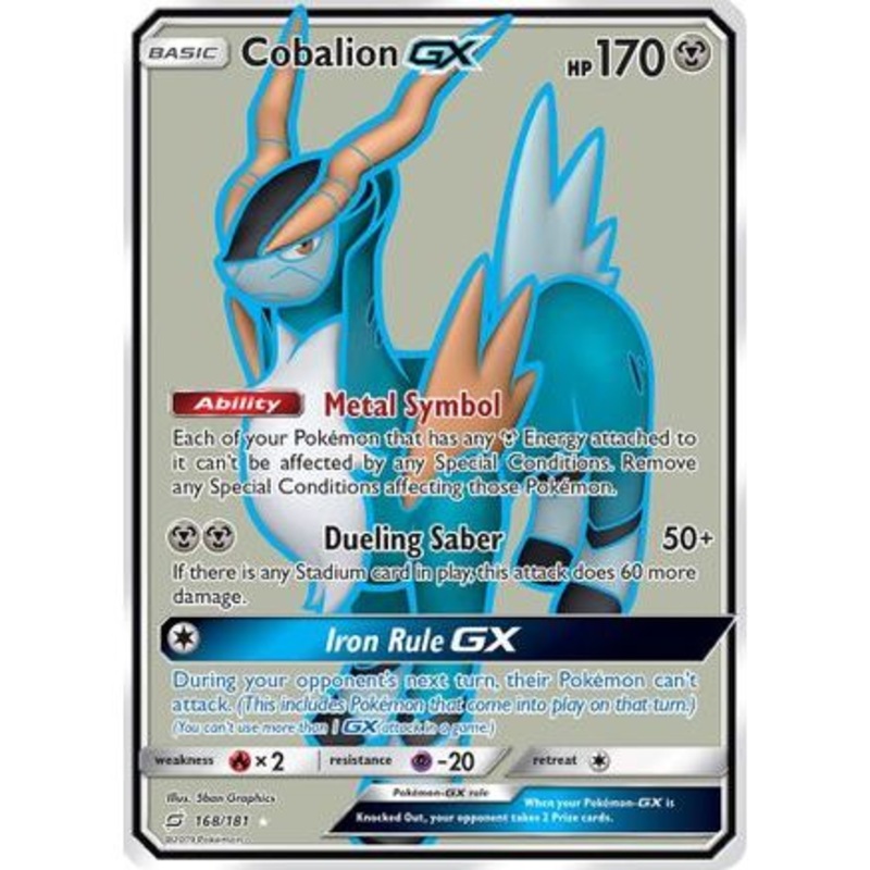 Cobalion GX (Full Art) 168/181 - SM  Team Up Holofoil
