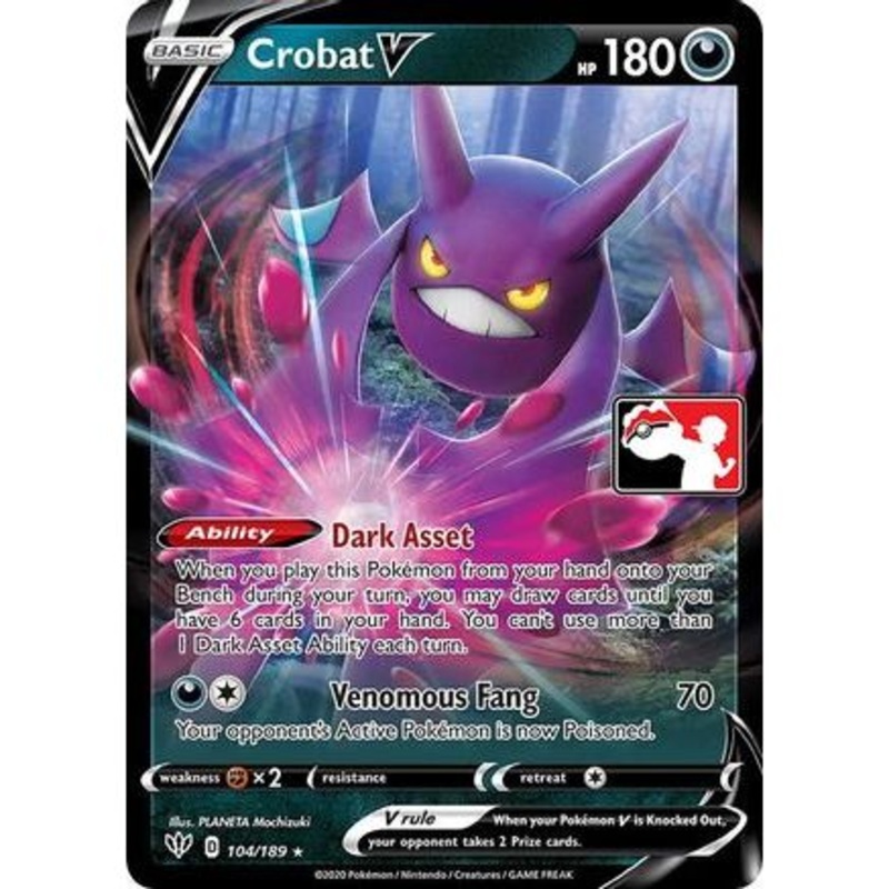 Crobat V 104 - Prize Pack Series Cards Holofoil