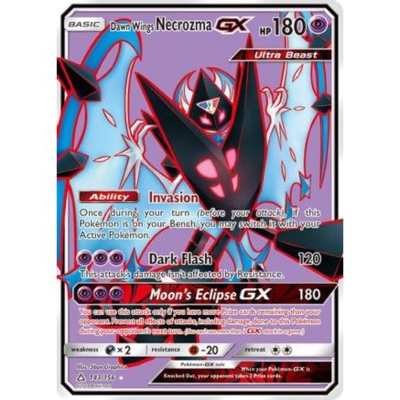 Dawn Wings Necrozma GX (Full Art) 143/156 - SM  Ultra Prism Holofoil