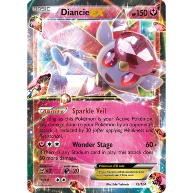 Diancie EX 72/124 - XY  Fates Collide Holofoil