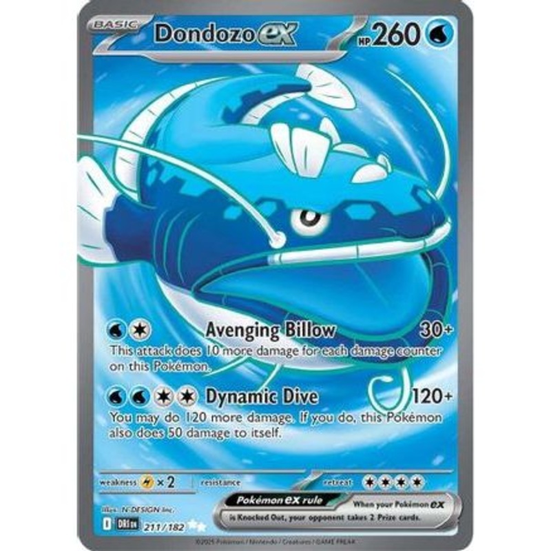 Dondozo ex - 211/182 211 - SV10 Destined Rivals Holofoil