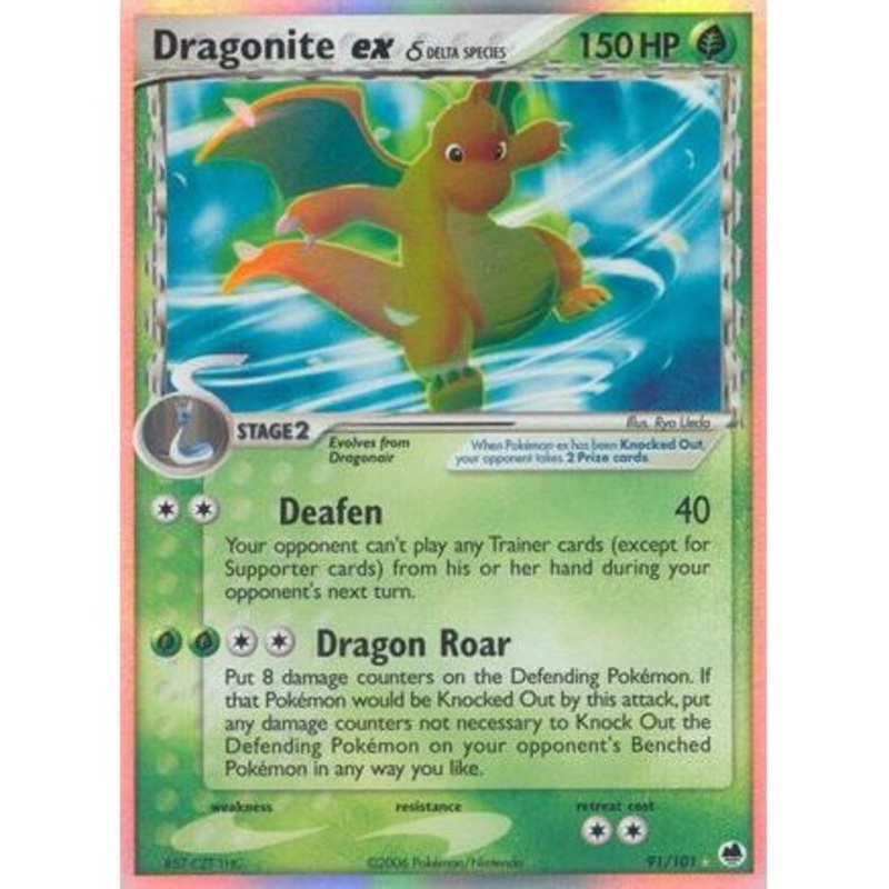 Dragonite ex (Delta Species) 91/101 - Dragon Frontiers Holofoil