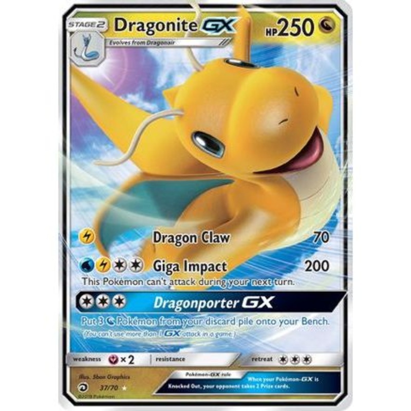 Dragonite GX 37/70 - Dragon Majesty Holofoil