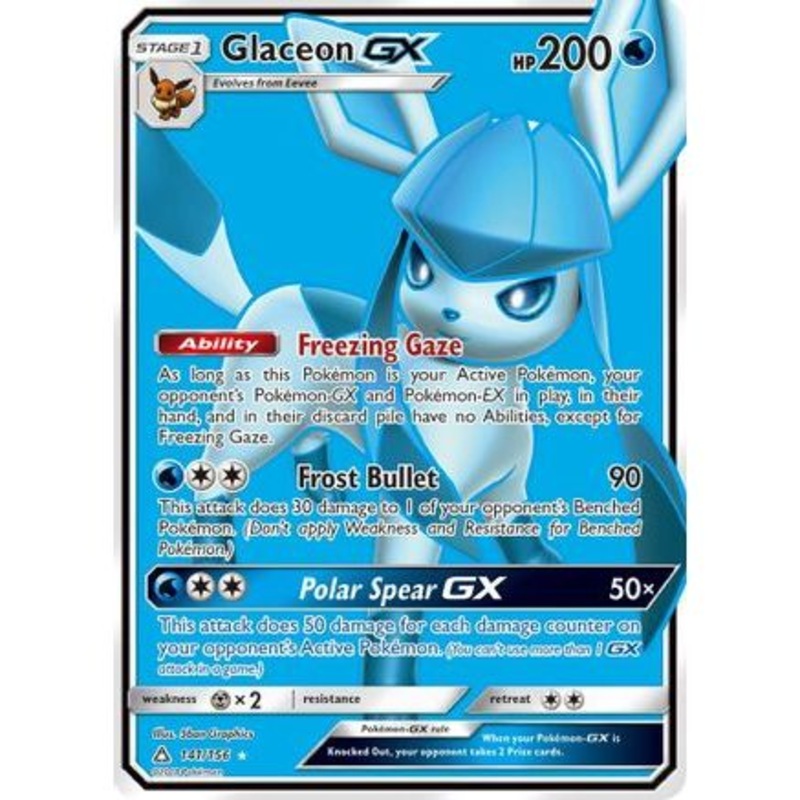 Glaceon GX (Full Art) 141/156 - SM  Ultra Prism Holofoil