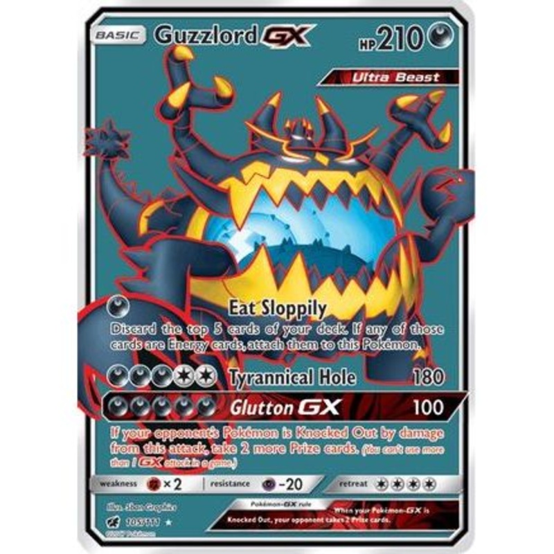 Guzzlord GX (Full Art) 105/111 - SM  Crimson Invasion Holofoil